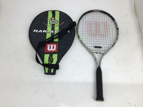 Vist Large View of Product Image Which is Used Wilson RAK ATTACK 25IN TITANIUM JR RACQUET Junior Tennis Racquet Grey 25" 11752-S000067422