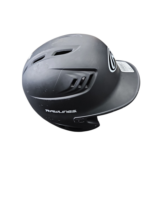 Used Rawlings BATTING HELMET 6 3/8-7 1/8 Batting Helmet No Mask Black One Size 11617-S000328357