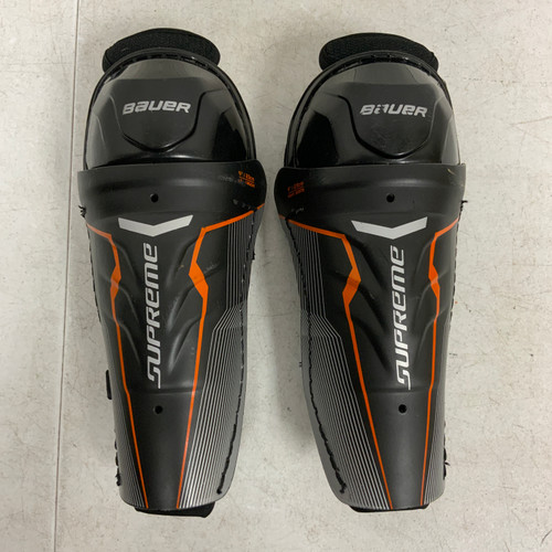 Vist Large View of Product Image Which is Used Bauer SUPREME Youth Shin Guards Black 9" 11762-S000066209