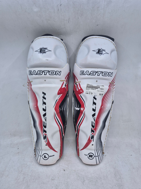 Vist Large View of Product Image Which is Used Easton STEALTH Intermediate Shin Guards White 13" 10589-S000415824