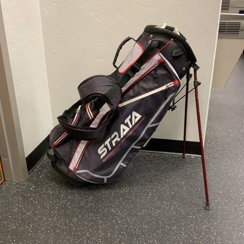 Used Strata Mens Stand Bag Maroon 11762-S000066230