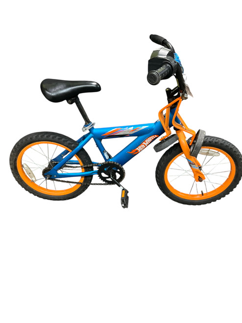 Used HOT WHEELS KIDS BIKE Training Wheel Bike Boys Royal Blue 16" 11484-S000284144