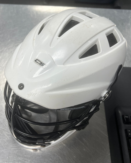 Vist Large View of Product Image Which is Used Cascade CS Lacrosse Helmet White One Size