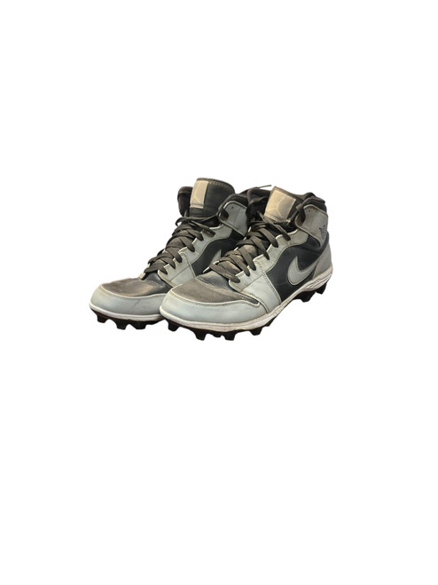 Used Nike JORDAN 1 MID TD FOOTBALL CLEATS Adult FB Cleats Black Senior 13 11768-S000225443