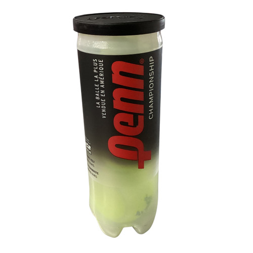 Used Penn CHAMPIONSHIP EXTRA-DUTY FELT 3-ball Tennis Canister 11760-S000078875