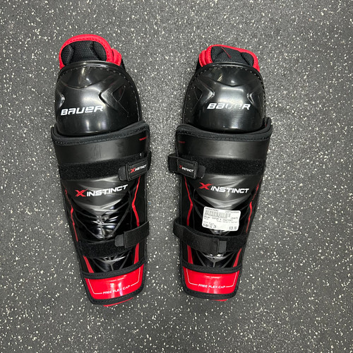 Used Bauer VAPOR X INSTINCT Junior Shin Guards Black 12" 10589-S000415843