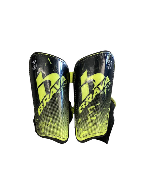 Vist Large View of Product Image Which is Used Brava Soccer Shin Guards Adult Black MD
