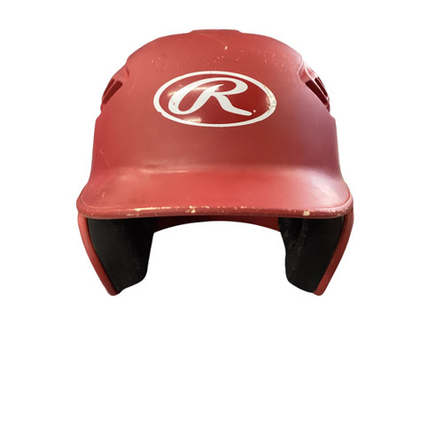 Vist Large View of Product Image Which is Used Rawlings 6 3/8 - 7 1/8 Batting Helmet No Mask Red MD