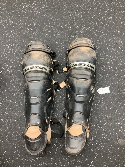 Vist Large View of Product Image Which is Used Easton GAME TIME Catchers Leg Guards Black Adult 11162-S000432278