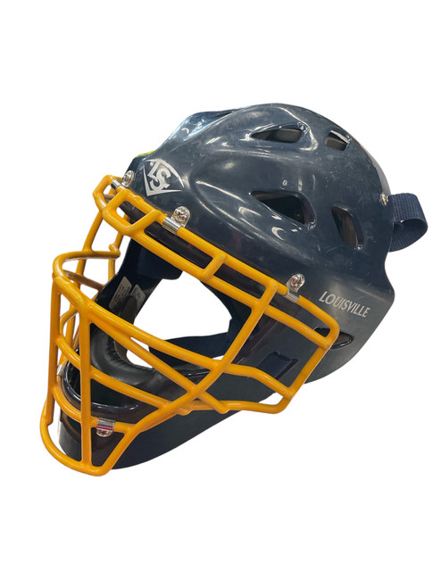 Vist Large View of Product Image Which is Used Louisville Slugger CATCHERS HELMET Catchers Helmet w/Mask Navy Blue One Size 11856-S000021284