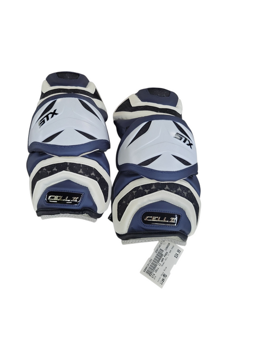 Used STX CELL II ARM PADS Lacrosse Arm Pads/Guards Navy Blue MD 11708-S000181153