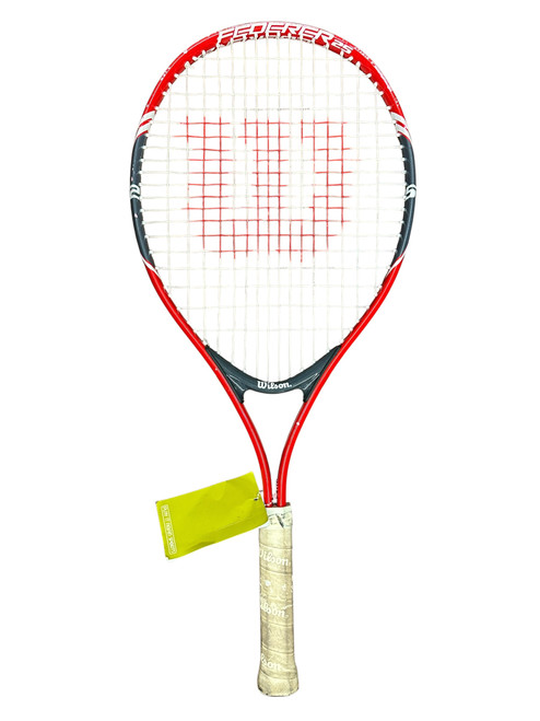 Vist Large View of Product Image Which is Used Wilson FEDERER 25 Junior Tennis Racquet Red 25"