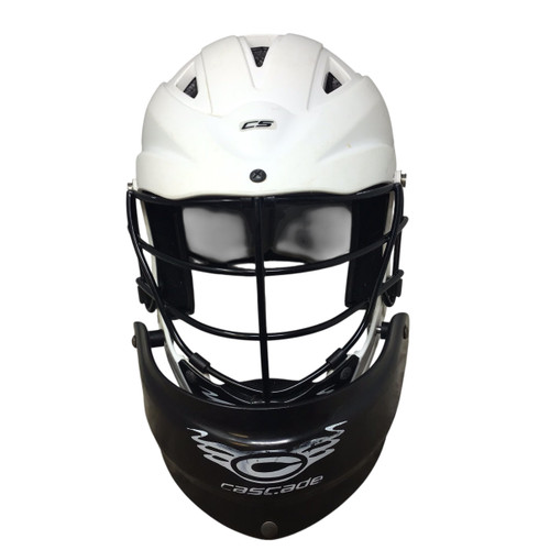 Vist Large View of Product Image Which is Used Cascade CS ADJ Lacrosse Helmet White One Size