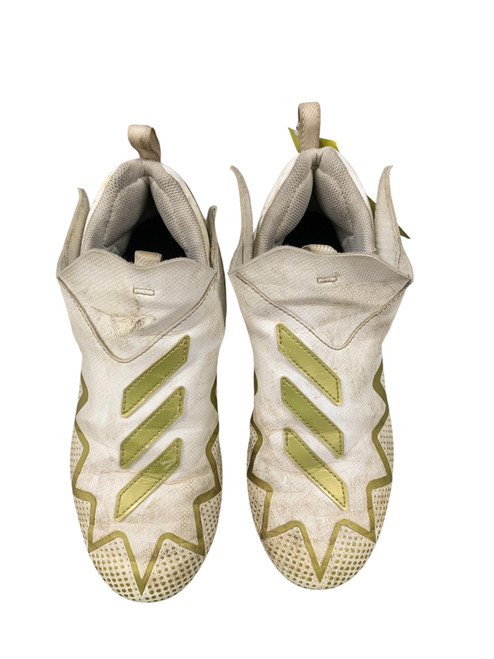 Vist Large View of Product Image Which is Used Adidas Jr FB Cleats White Junior 04