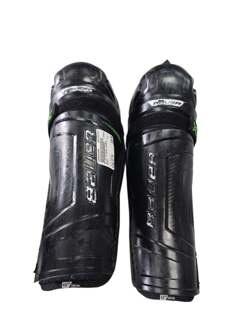 Vist Large View of Product Image Which is Used Bauer X Junior Shin Guards Black 12" 11617-S000328446