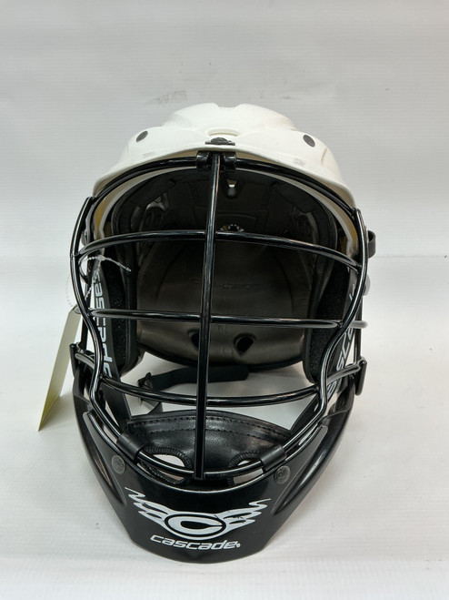 Vist Large View of Product Image Which is Used Cascade CPX-R Lacrosse Helmet White LG
