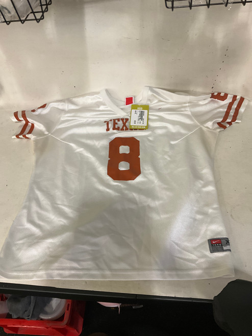 Used Nike LONGHORN JERSEY FB Top Youth White XL 11790-S000046863