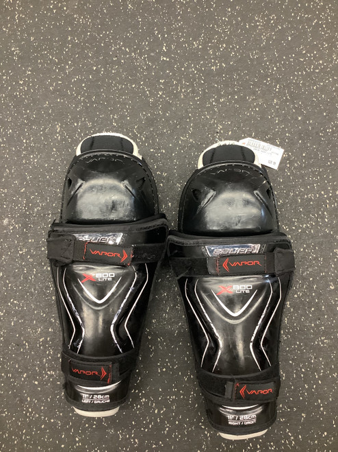 Vist Large View of Product Image Which is Used Bauer VAPOR X800 LITE Junior Shin Guards Black 11" 11162-S000432310