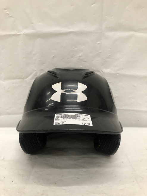 Used Under Armour RAC010-06 Batting Helmet No Mask Black MD 11668-S000110654 Vist Large View of Product Image Which is Used Under Armour RAC010-06 Batting Helmet No Mask Black MD