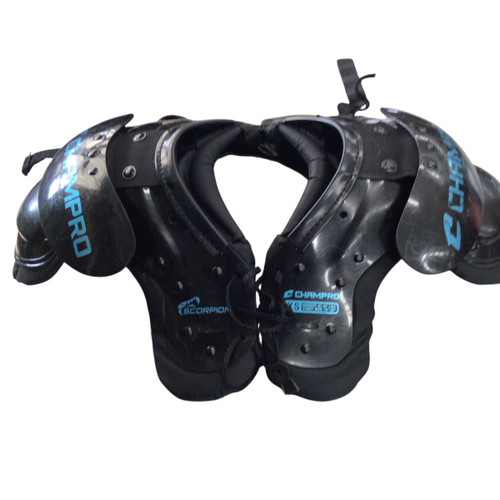 Vist Large View of Product Image Which is Used Champro SCORPION FB Shoulder Pads Black XS 11760-S000078951