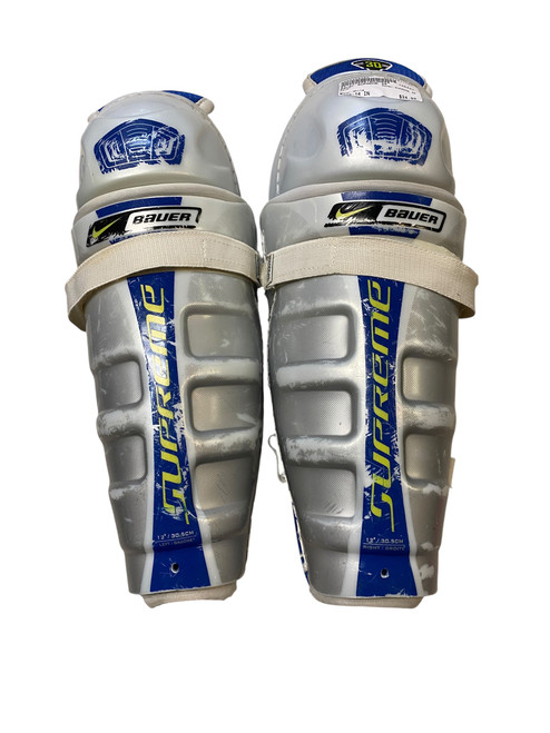 Vist Large View of Product Image Which is Used Bauer SUPREME 30 Senior Shin Guards White 14" 11706-S000358382