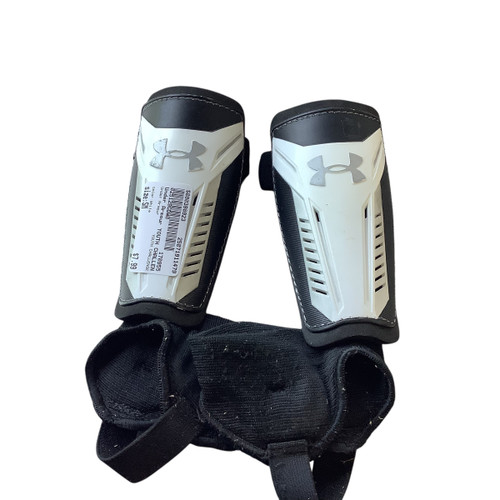 Vist Large View of Product Image Which is Used Under Armour YOUTH CHALLENGE Soccer Shin Guards Youth White SM 11479-S000398923
