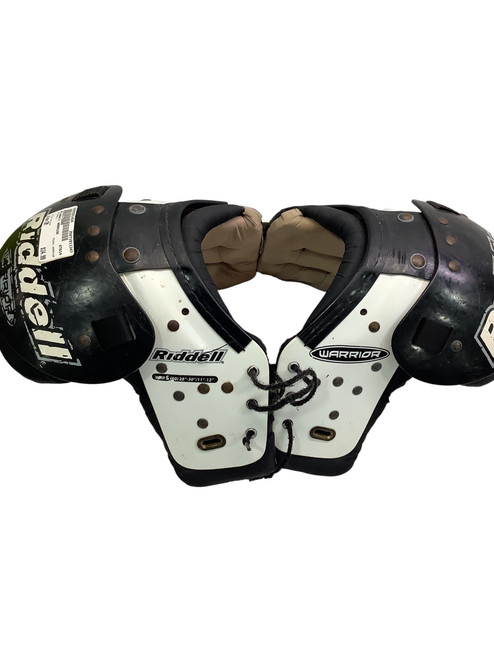 Used Riddell WARRIOR FB Shoulder Pads Black SM 11347-S000251424