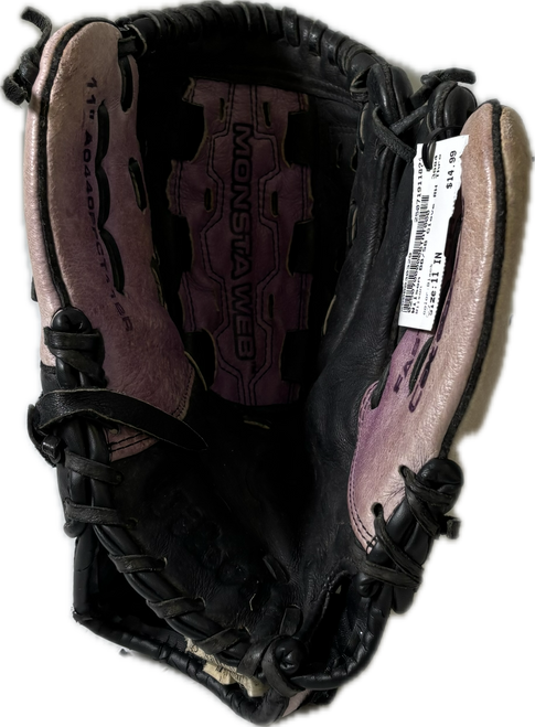 Vist Large View of Product Image Which is Used Wilson BB/SB Glove RH Throw Black 11"