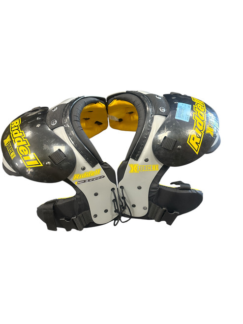 Vist Large View of Product Image Which is Used Riddell X FORCE II FB Shoulder Pads Black XS 11850-S000020885