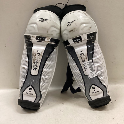 Vist Large View of Product Image Which is Used Reebok XTK JDP Senior Shin Guards White 12" 11725-S000489039