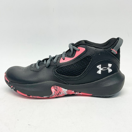 Vist Large View of Product Image Which is Used Under Armour GRADE SCHOOL LOCKDOWN Basketball Shoes Y Black Senior 6.5 11805-S000064402