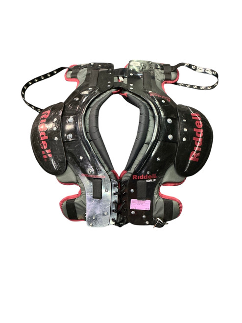 Vist Large View of Product Image Which is Used Riddell RIVAL JV FB Shoulder Pads Black SM
