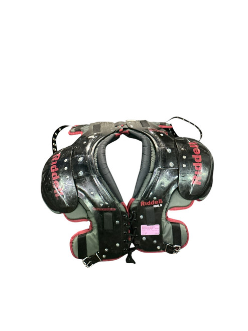 Vist Large View of Product Image Which is Used Riddell RIVAL JV FB Shoulder Pads Black SM