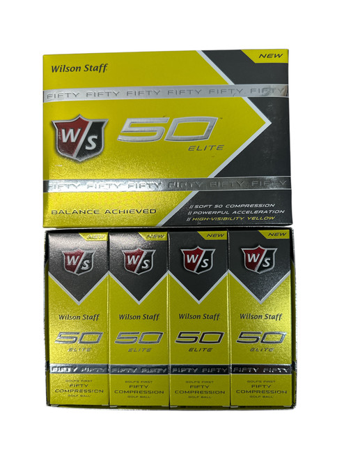 Vist Large View of Product Image Which is Used Wilson 50 ELITE 12 Pack - Golf Balls Yellow