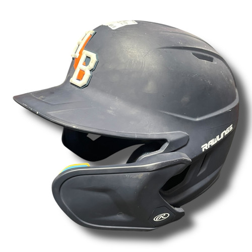 Vist Large View of Product Image Which is Used Rawlings IMPAX Batting Helmet No Mask Navy Blue One Size