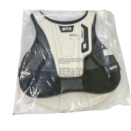 Vist Large View of Product Image Which is Used STX SHIELD 600 Lacrosse Shoulder Pads White LG 11484-S000284568