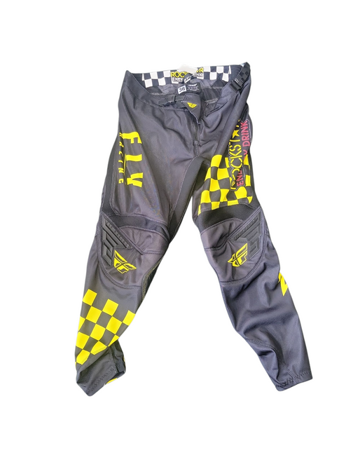 Used ROCKSTAR MOTO PANTS Adult Bottom Black LG 11708-S000181189