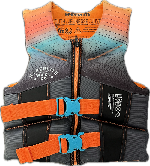 Used Hyperlite Youth PFD Orange Youth 50-90