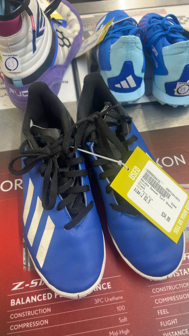 Used Adidas Soccer Turf Shoes Royal Blue Junior 02.5 11831-S000028872