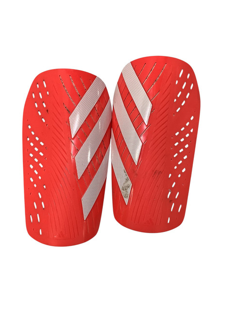 Used Adidas Soccer Shin Guards Adult Red MD 11347-S000251437