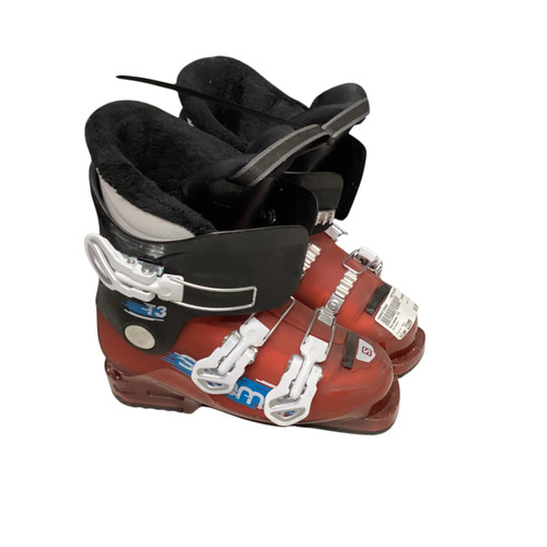 Vist Large View of Product Image Which is Used Salomon T3 Boys DH Ski Boot Red 220 MP - J04 - W05 11816-S000272080