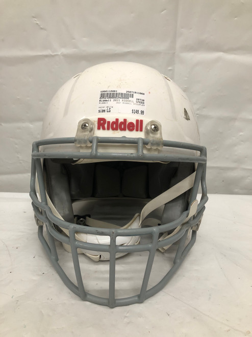 Used Riddell 2021 RIDDELL SPEEDFLEX FB Helmet White LG 11668-S000110861