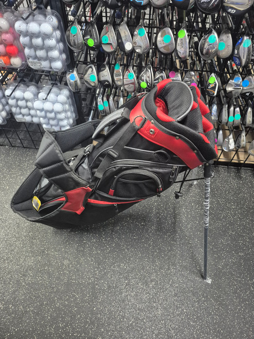Used RED AND BLACK STAND Mens Stand Bag Black 10589-S000416001