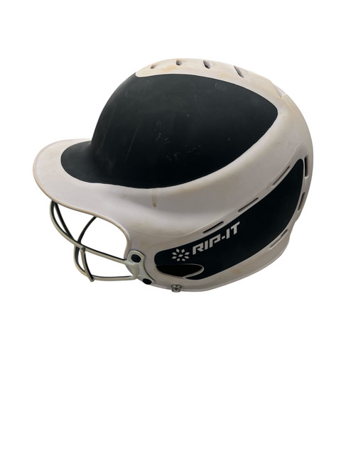Used RIP-IT RIP IT HELMET Batting Helmet w/Mask White MD 11747-S000269940