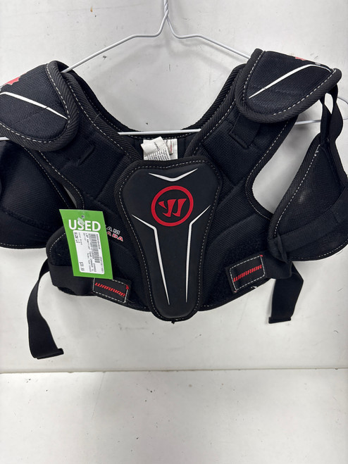 Vist Large View of Product Image Which is Used Warrior TEAM CANADA Lacrosse Shoulder Pads Black LG 11891-S000304640