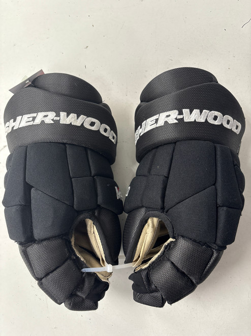 Vist Large View of Product Image Which is Used Sher-wood REKKER M80 Senior Gloves Black 15" 11891-S000304657