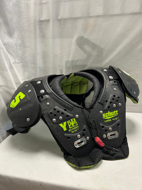 Used Schutt YFLEX 4.0 FB Shoulder Pads Black LG 11490-S000263736