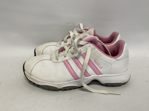 Vist Large View of Product Image Which is Used Adidas Womens Golf Shoes Pink And White Senior 6