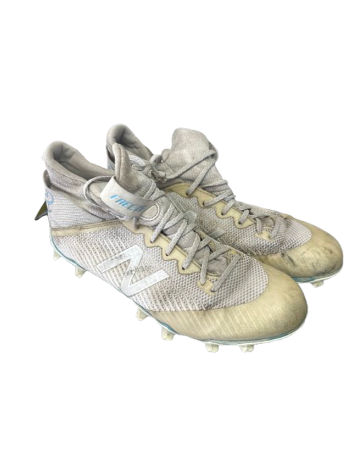 Vist Large View of Product Image Which is Used New Balance LAX Cleats Mens White Senior 9
