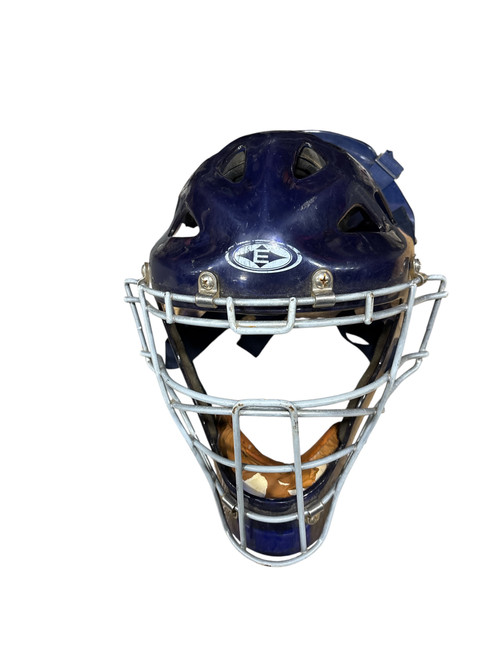 Vist Large View of Product Image Which is Used Easton Catchers Helmet w/Mask Navy Blue LG